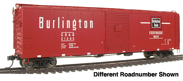 PROTO 2000 50' Single Door Boxcar - Time-Saver Kit(R) -- Chicago, Burlington & Quincy #21058 (Chinese Red)