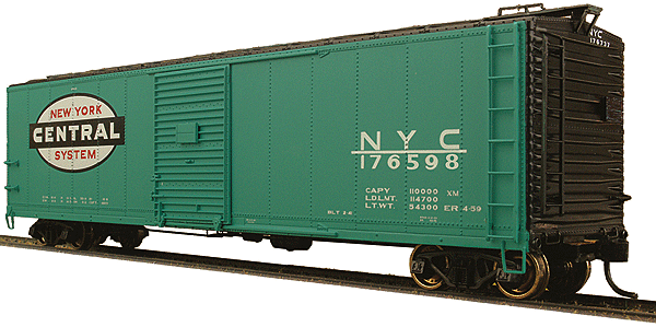 PROTO 2000 50' Single Door Boxcar - Time-Saver Kit(R) -- New York Central #176598 (Jade Green, large logo)