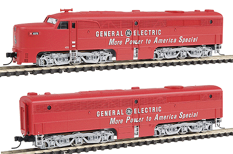 Proto Diesel Alco PA-PB Set - Powered -- Alco Demonstrators #8375 & #8375B (red, "More Power To America Special")