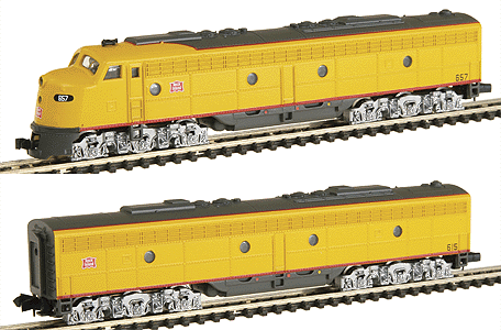 PROTO 2000 Diesel EMD E8/9 A-B Set - Both Powered -- Chicago, Rock Island & Pacific #657, #615 (UP Yellow, gray)