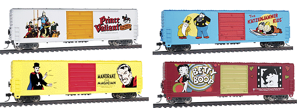 PROTO 1000 Collectible Car 4-Packs -- Series #8: Betty Boop, Katzenjammer Kids, Prince Valiant, Mandrake Magician