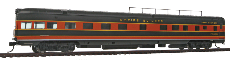 85' P-S Coulee 6-4-1 Observation - Standard - Ready-to-Run - Empire Builder -- Great Northern (Omaha Orange, green)