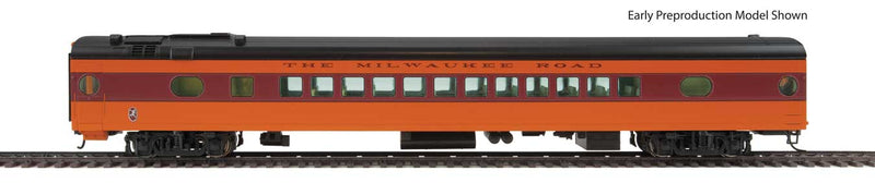 85' Milwaukee Road 52-Seat Coach 498 Series -- Twin Cities Hiawatha - Milwaukee Road #507 (orange, maroon, black)