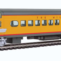 85' Milwaukee Road Skytop Lounge Rapids Series - Ready to Run -- Twin Cities Hiawatha - Milwaukee Road (yellow, gray, red; Decals)