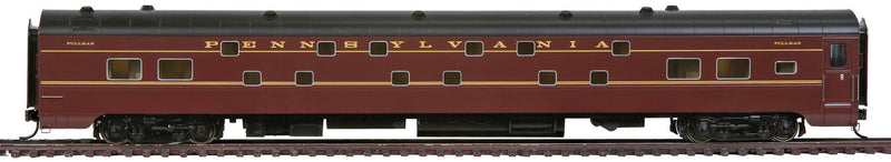 85' P-S Plan #9009 12-4 Sleeper - Standard - RTR - 1960s Broadway Limited -- Pennsylvania Railroad Creek Series (Tuscan, black, Dulux)-1