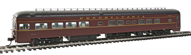 85' P-S Bedroom-Buffet-Lounge-Observation - Std - RTR - 1960s Broadway Limited -- Pennsylvania Railroad View Series w/Large Tail Sign (Tuscan, black, Dulux)-1