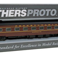 1960s Broadway Limited 85' Budd 21-Roomette Sleeper Deluxe 1 - RTR -- Pennsylvania Railroad Mansfield Inn (tuscan, black, dulux)