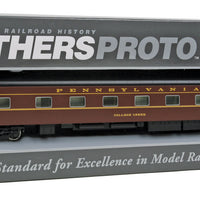 1960s Broadway Limited 85' P-S 12-4 Sleeper, Plan #9009 Deluxe 1 - RTR -- Pennsylvania Railroad College Creek (tuscan, black, dulux)