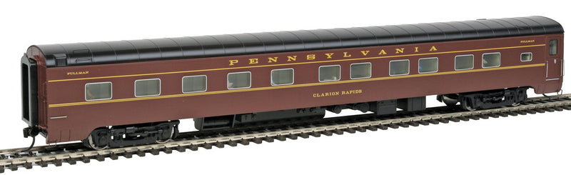 1960s Broadway Limited 85' P-S 10-6 Sleeper, Plan #4129 Deluxe 1 - RTR -- Pennsylvania Railroad Clarion Rapids (tuscan, black, dulux)-1