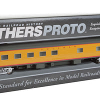 85' Budd Pacific Series 10-6 Sleeper - Ready to Run -- Union Pacific(R) City of Los Angeles (Armour Yellow, gray, red; Decals)