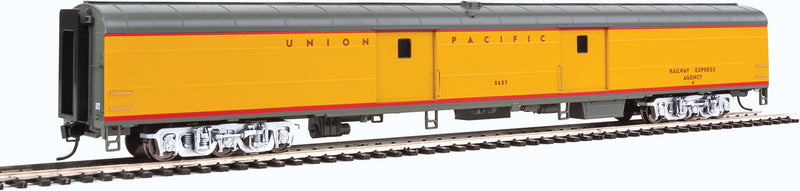 85' ACF Baggage - Ready to Run -- Union Pacific(R) #5657 (City of Los Angeles; yellow, gray, red)-1
