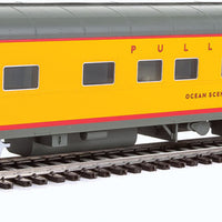 85' Pullman-Standard Ocean Series 5-2-2 Sleeper - Ready to Run -- Union Pacific(R) "Ocean Scene" (City of Los Angeles; Armour Yellow, gray,