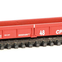 Thrall 5-Unit Articulated 48' Well Car - Ready to Run -- Canadian Pacific #524328 (Action Red, white)