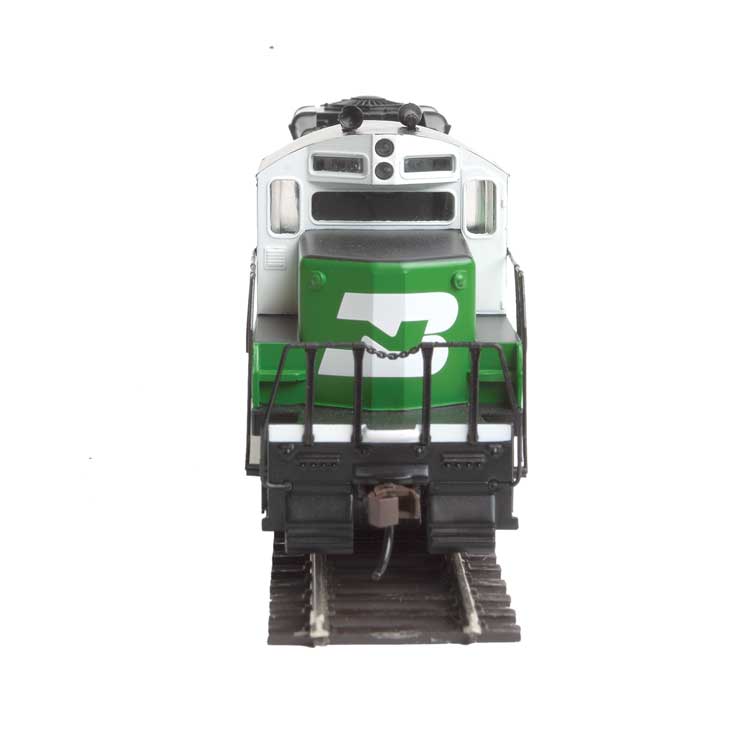EMD GP9M - Standard DC -- Burlington Northern #1709 (green, white)-3