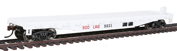 Flatcar - Ready to Run -- Soo Line #5033 (white)