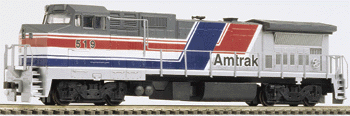 Trainline(R) Diesel GE-8 40B Powered/Ready-to-Run -- Amtrak(R) #510 Standard Cab (silver, red, white & blue)