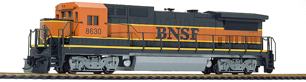 Trainline(R) Diesel GE-8 40B Powered/Ready-to-Run -- Burlington Northern Santa Fe w/Narrow Cab ("Pumpkin" orange & green)