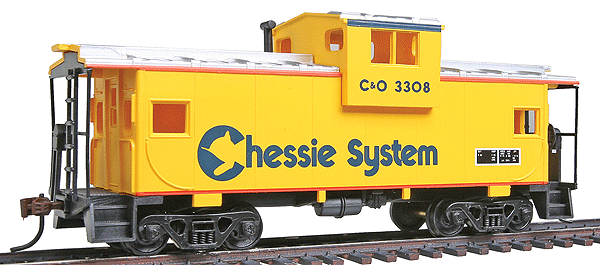 Trainline(R) Wide Vision Caboose - Ready to Run -- C&O Chessie