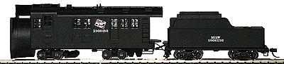 Alco/Leslie Rotary Snowplow with Tender Ready to Run -- Milwaukee Road #X900210 (black, white w/red & white CMSTP&P herald)