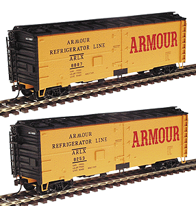 Gold Line(TM) General American 40' Meat Reefer Limited-Run 2 Pack Ready-to-Run -- Armour ARLX #8036