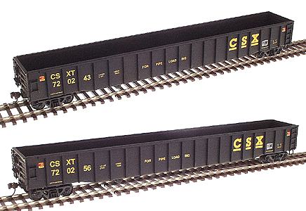 65' Mill Gondola (Assembled) 2-Pack Limited Run -- CSXT