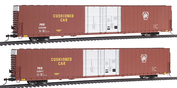 Gold Line(TM) Pullman-Standard 86' Hi-Cube 4-Door Boxcar Ready to Run 2-Pack -- Pennsylvania