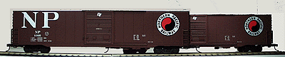 60' Pullman-Standard 2-Door Auto Parts Boxcar Ready to Run 2-Pack -- Northern Pacific - Limited-Run