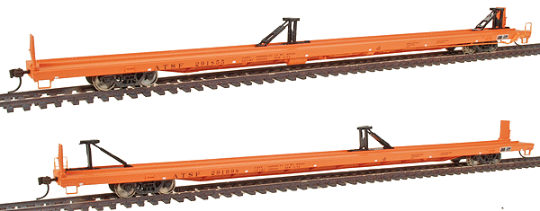 Gold Line(TM) Bethlehem 89'4" Flush Deck Flatcar 2-Pack -- Santa Fe