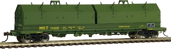 Gold Line(TM) Evans 100-Ton 55' Cushion Coil Cars Ready to Run (Revised) -- Missouri-Kansas-Texas(TM) "Katy"