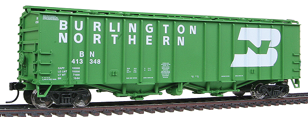 Gold Line(TM) 50' Airslide(R) Covered Hopper Ready to Run -- Burlington Northern #413348 (Cascade Green)