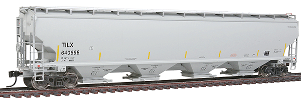 Platinum Line(TM) Trinity 6351 4-Bay Covered Hopper - Ready to Run -- Trinity Leasing TILX #640698 (gray)