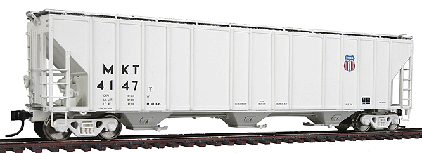 Evans 4780 Cubic Foot 3-Bay Covered Hopper - Ready to Run - Platinum Line(TM) -- Missouri-Kansas-Texas(TM)/Union Pacific(R) #4147 (gray)