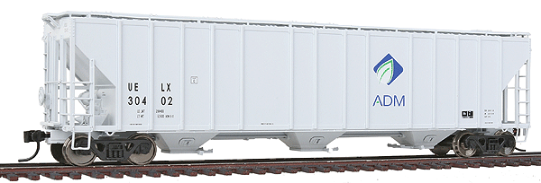 Platinum Line(TM) Evans 4780 Cubic Foot 3-Bay Covered Hopper - Ready to Run -- Archer-Daniels-Midland UELX #30402 (Leaf logo)