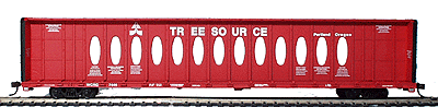 72' Centerbeam Flatcar (Ready to Run) -- Tree Source #7446 Opera