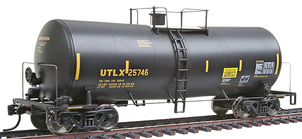 Gold Line(TM) 16,000-Gallon Funnel-Flow Tank Car - Ready to Run -- UTLX #25746 (black)
