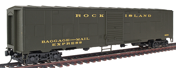 NYC-Style Express Boxcar Troop Sleeper Conversion Assembled -- Rock Island (Pullman Green)