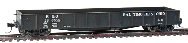 46' USRA Gondola - Ready to Run -- Baltimore & Ohio #256509 (black, No Logo)