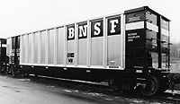 Ready-To-Run BethGon Coalporter Gondola 6-Pack -- BN-ATSF Early Merger Scheme (black, aluminum, white BNSF lettering) #1