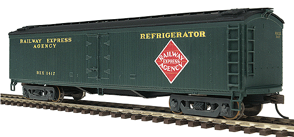 50' GACX Wood Express Reefer w/GSC Trucks - Ready to Run -- Railway Express Agency