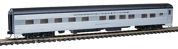 Pullman-Standard 10-6 Sleeper w/Fluted Sides - Ready to Run -- Atlantic Coast Line (silver, black)