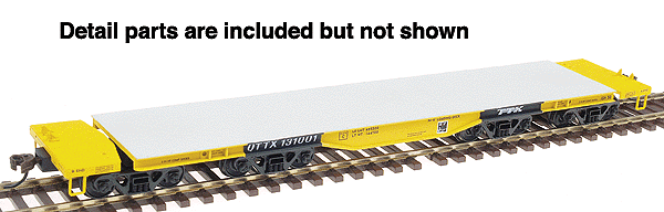 Gold Line(TM) 66' Heavy-Duty 4-Truck Flatcar - Assembled -- TTX #1
