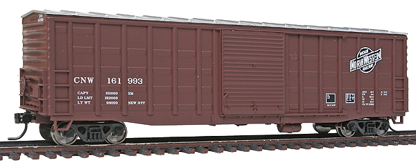 Pullman-Standard 50' Waffle-Side Boxcar - Ready to Run -- Chicago & North Western #161993 (Boxcar Red)