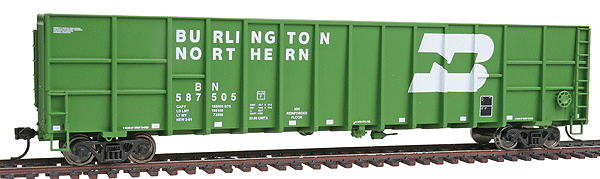 61' Gunderson Wood Chip Gondola - Ready to Run -- Burlington Northern #587505