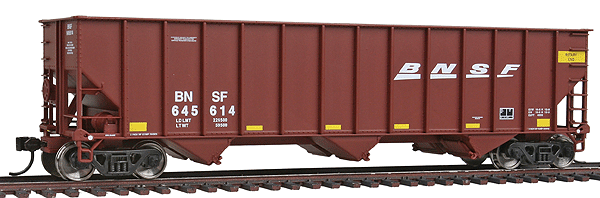 Bethlehem 4000 Cubic Foot 3-Bay Hopper 6-Pack- Ready to Run -- BNSF Railway #645482, 645462, 645557, 645600, 645605, 645614 (oxide, Wedge L