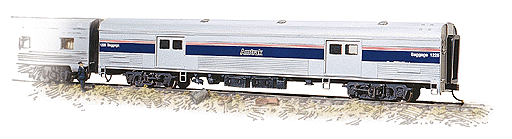 Budd Streamlined 73' Baggage Car Ready to Run -- Amtrak(R) - Phase IV