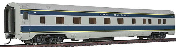 Pullman-Standard Streamlined 10-5 Sleeper Assembled -- Pennsylvania (MP(TM) Pool Car, Eagle Scheme, blue, gray)