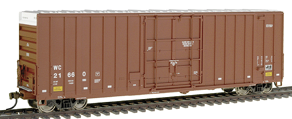 Gold Line(TM) Gunderson 50' High-Cube Paper-Service Boxcar Ready to Run -- Wisconsin Central