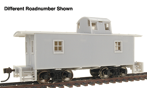 Platinum Line(TM) Pennsylvania N6B Wood Cabin Car (Caboose) Ready to Run -- Undecorated w/Offset Cupola (Some Assembly Required)