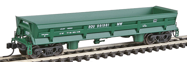 Difco(R) Dump Car - Ready to Run -- Southern #991981 (MOW Green, Reporting Marks on Panel #2)