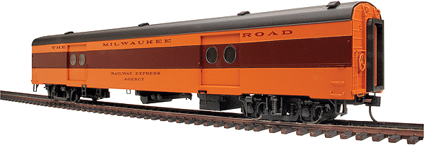 1955 Twin Cities Hiawatha Express Car #2 - Ready to Run -- Milwaukee Road #1317-1329 (orange, maroon, black)